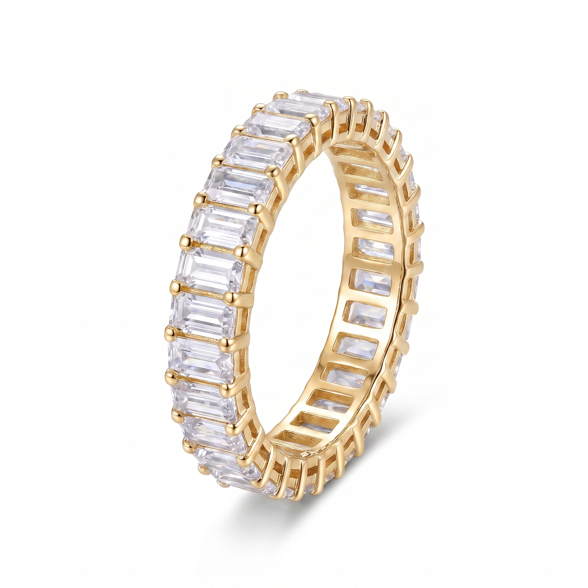 Baguette Eternity Ring - Gold Plated