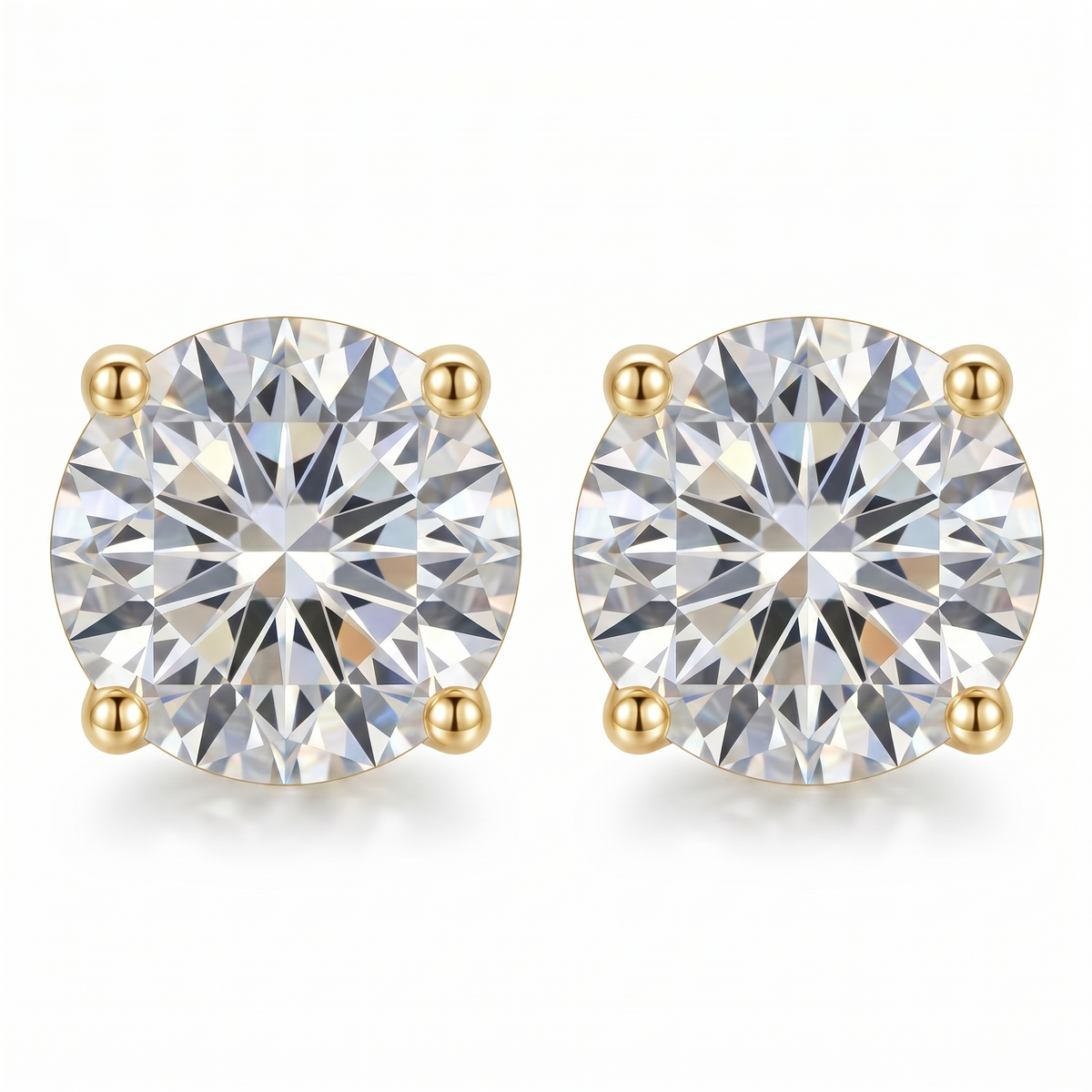 Classic Stud Earrings Gold Plated
