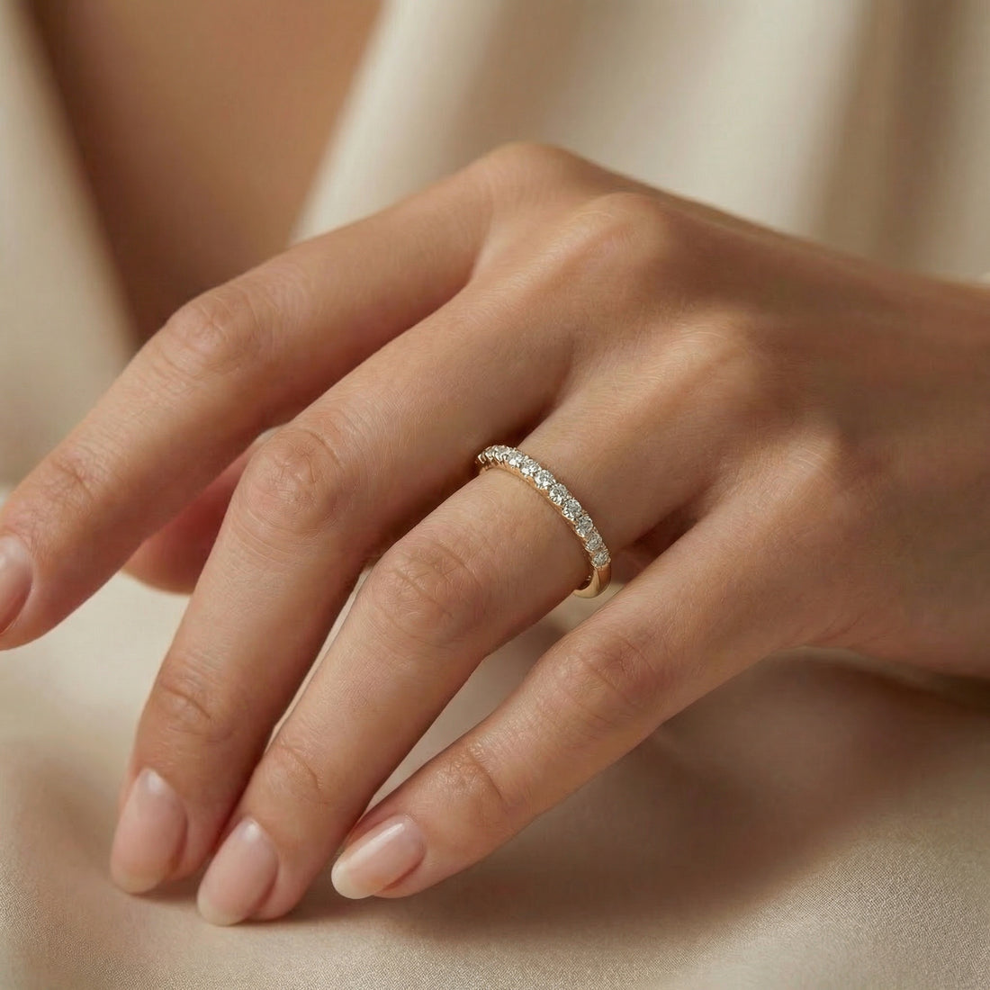 Celeste Half Eternity Band