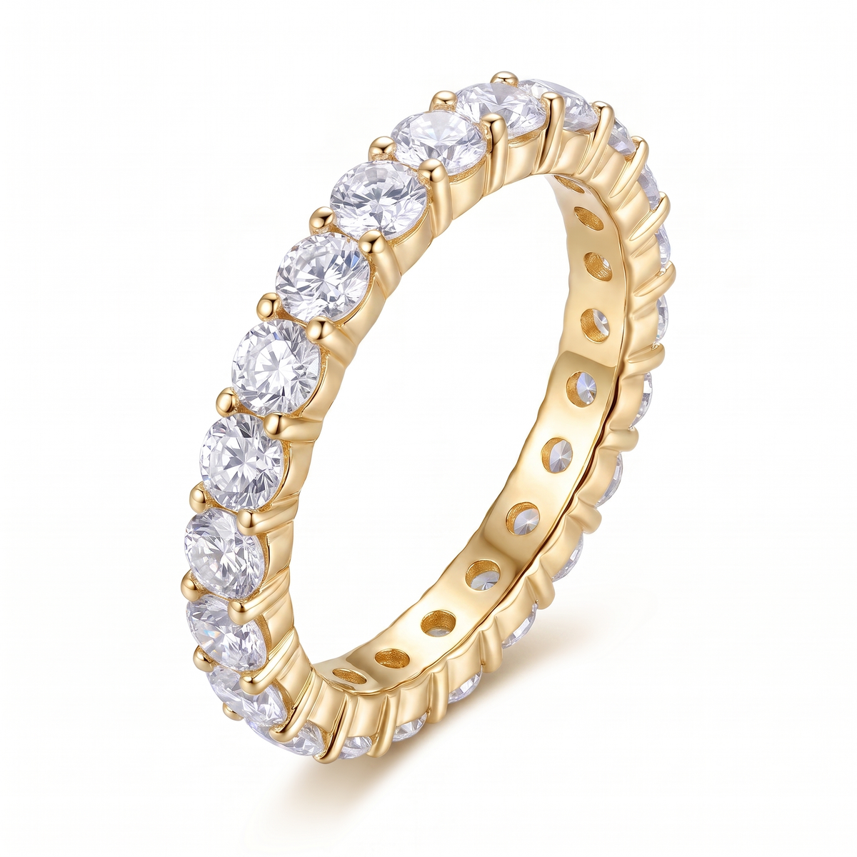 Pavé Eternity Ring - Gold Plated