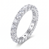 Pavé Eternity Ring - White Gold Plated