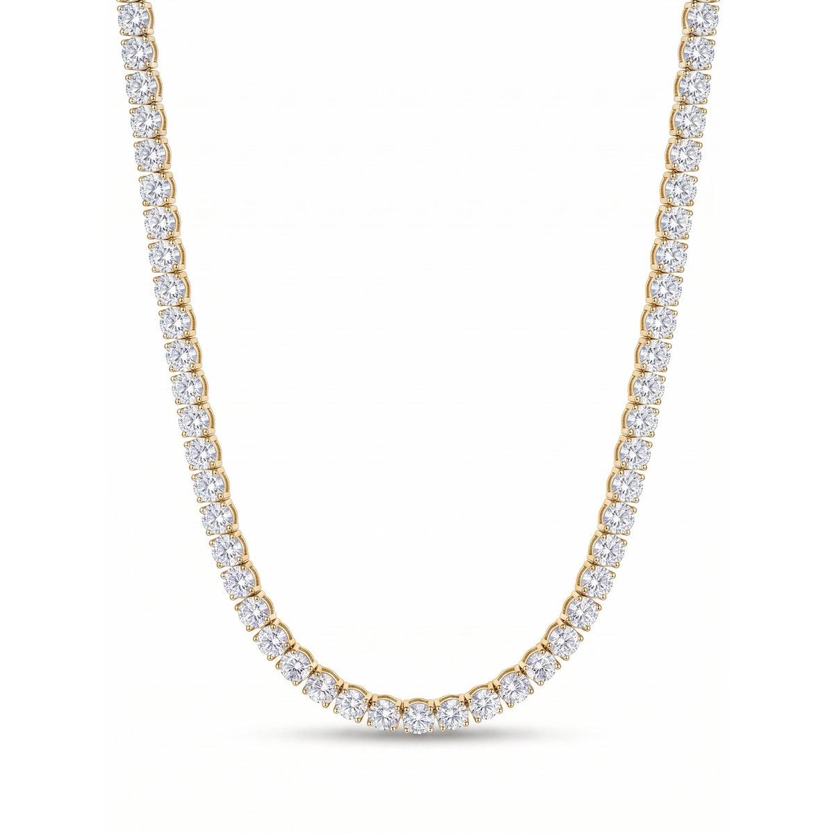 Classic Tennis Necklace - Gold Plated