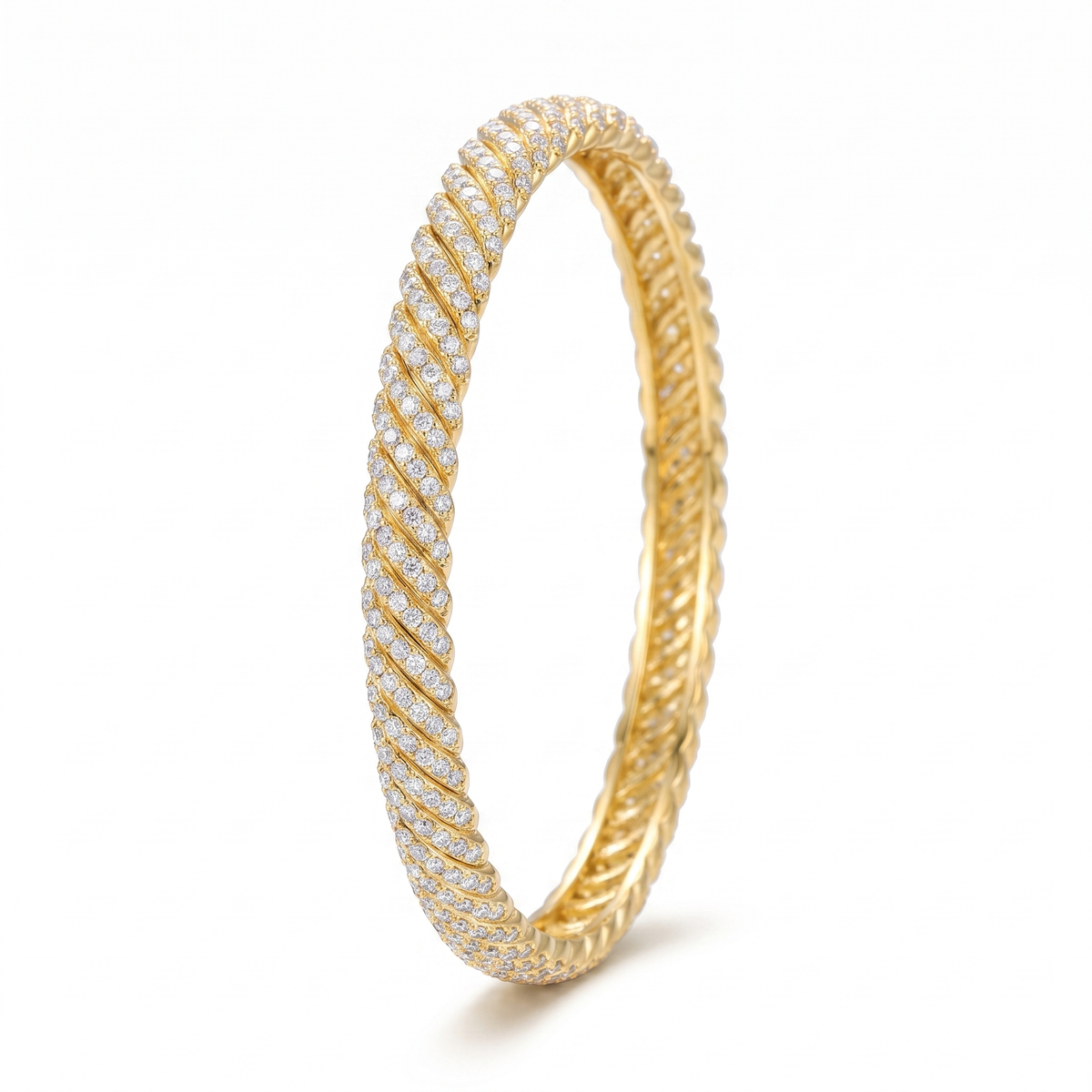 Twisted Bangle Bracelet - Gold Plated