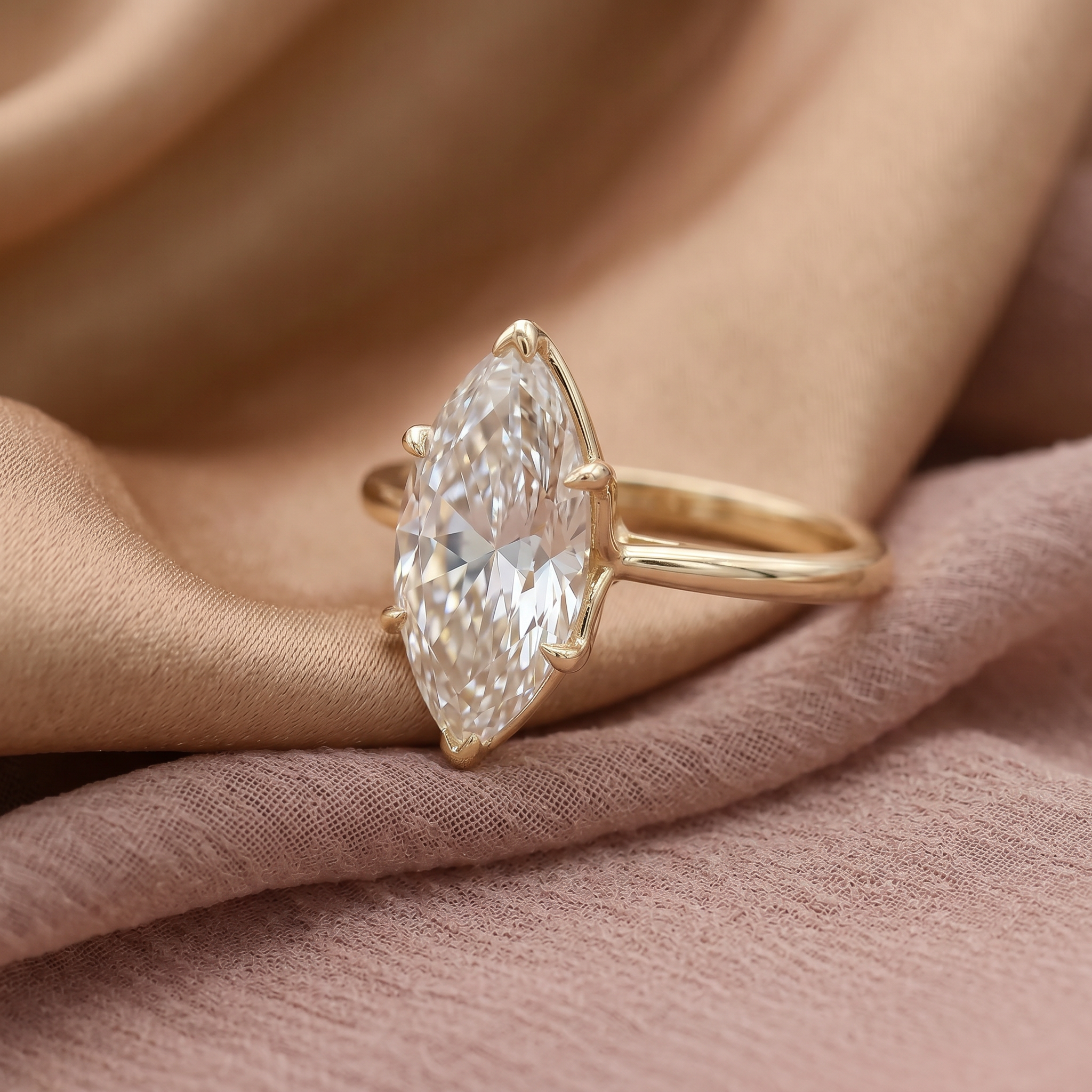 Marquise engagement ring