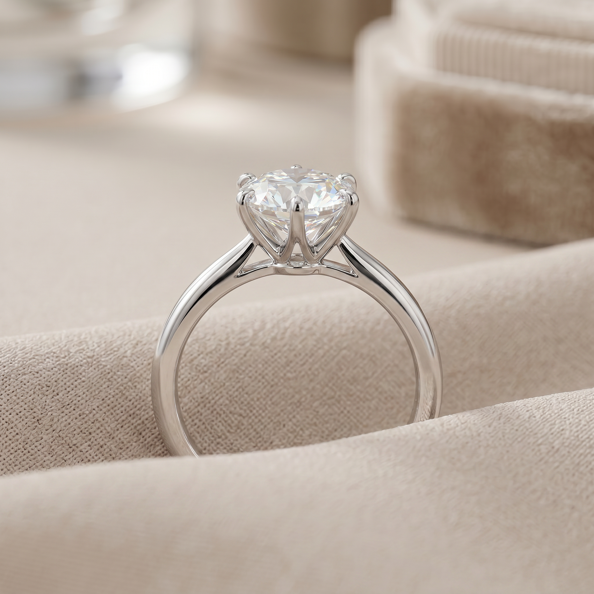 Round Solitaire engagement ring
